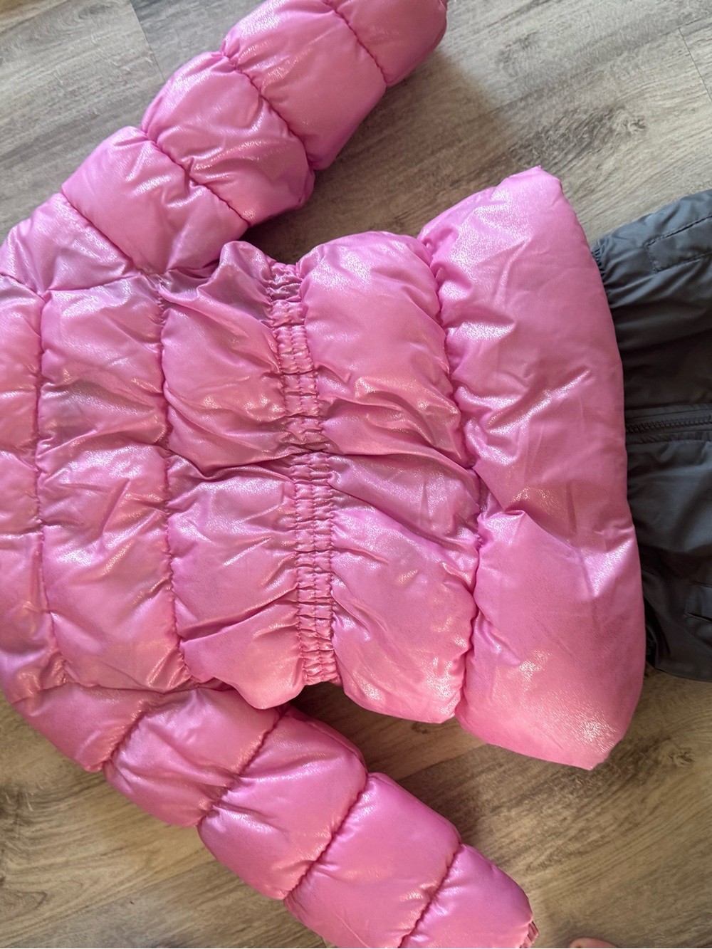 Kids Pink Hooded Puffer Jacket and Snow Pants Set 5/6 - Picture 5 of 7